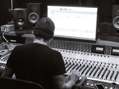 Mixing console at CATWATER studio